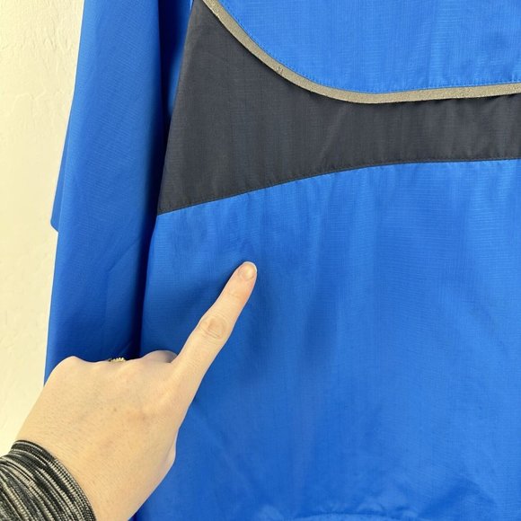 Nike Windbreaker Quarter Zip Pull Over Light Jacket Mens Size M Blue‎ Gray - Picture 10 of 14